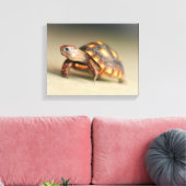 Baby Redfoot Tortoise Canvas Afdruk (Insitu (Woonkamer))