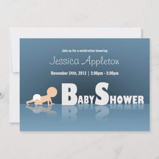 Baby Reflection Baby Shower Invitaties achterhoude Kaart (Voorkant)