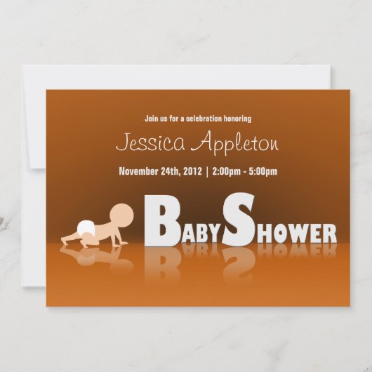 Baby Reflection Baby Shower Invitaties achterhoude Kaart (Voorkant)