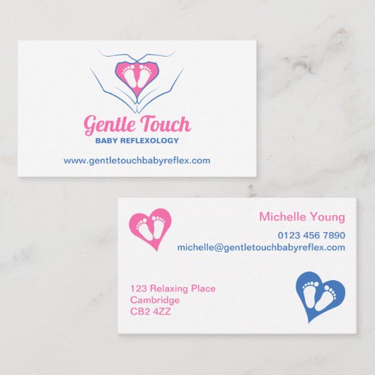 Baby Reflexology Visitekaartje (Voorkant / Achterkant)