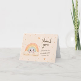 Baby Regenboog Baby Shower Bedankkaart