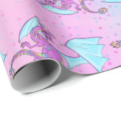 Baby regenboogdrakenpatroon cadeaupapier (Rol Hoek)