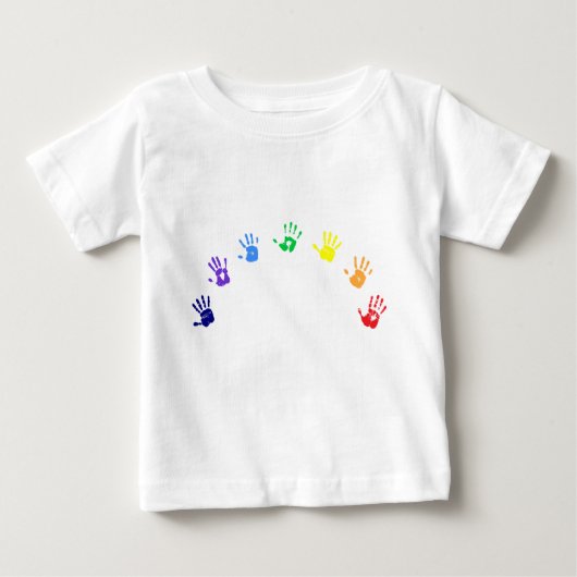Baby regenbooghanddruk T-shirt (Voorkant)