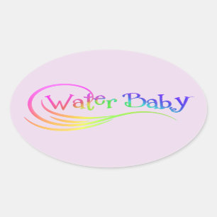 Baby regenboogSticker Ovale Sticker