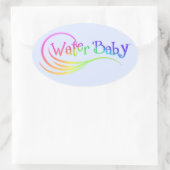 Baby regenboogSticker Ovale Sticker (Tas)