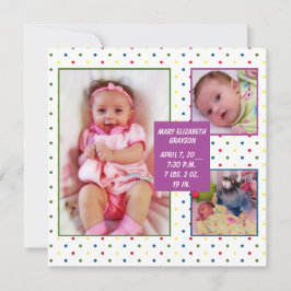 Baby regenboogStippen Aankondiging