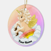 Baby RegenboogUnicorn Keramisch Ornament (Links)