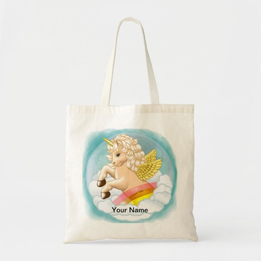 Baby RegenboogUnicorn Tote Bag (Voorkant)