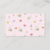 Baby Registry Pink Bow Wildflower baby shower Informatiekaartje (Achterkant)