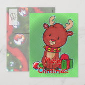 Baby Reindeer Briefkaart (Voorkant / Achterkant)