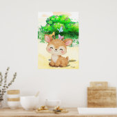 Baby Reindeer Wall art Printable poster (Keuken)