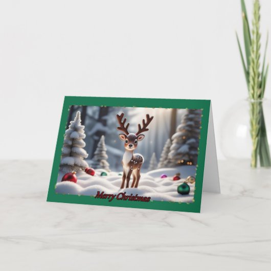 Baby Reindekerst Kaart (Voorkant)