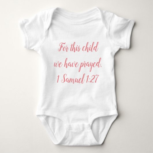 Baby Religieuze trouw Christelijke Bijbelse Baby B Romper (Voorkant)