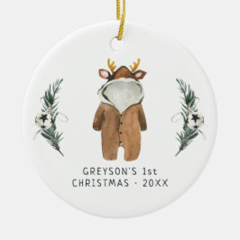 Baby rendier | Eerste kerstOrnament baby Keramisch Ornament