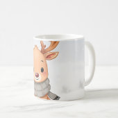 baby rendier kawaii koffiemok (Voorkant rechts)