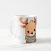 baby rendier kawaii koffiemok (Voorkant links)