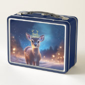 Baby rendier met vrolijk kerstgroet (Achterkant)