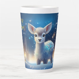 Baby rendier met vrolijke kerstgroet latte mok