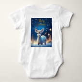 Baby rendier met vrolijke kerstgroet romper (Achterkant)