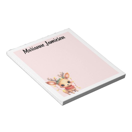 Baby rendier notitieblok (Schuin)