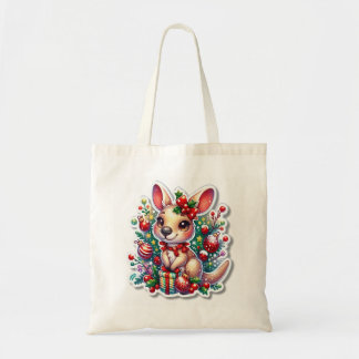 Baby rendier retro kerstdoek Canvas tas