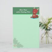 Baby rendierbenodigdheden briefpapier (Staand voorkant)