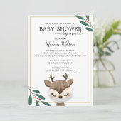 Baby Rendieren met Masker Baby shower per Mail Kaart (Staand voorkant)