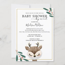 Baby Rendieren met Masker Baby shower per Mail Kaart