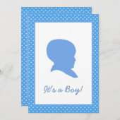 Baby Retro Blue Polka Dot Kaart (Voorkant / Achterkant)