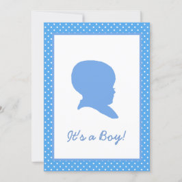 Baby Retro Blue Polka Dot Kaart