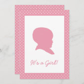 Baby Retro Pink Polka Dot Kaart (Voorkant / Achterkant)