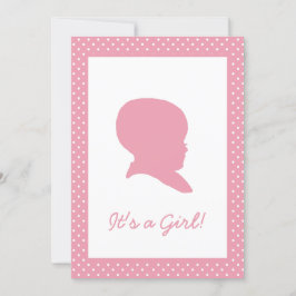 Baby Retro Pink Polka Dot Kaart