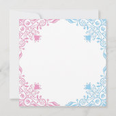 Baby Reveal Baby shower Invitation Kaart (Achterkant)