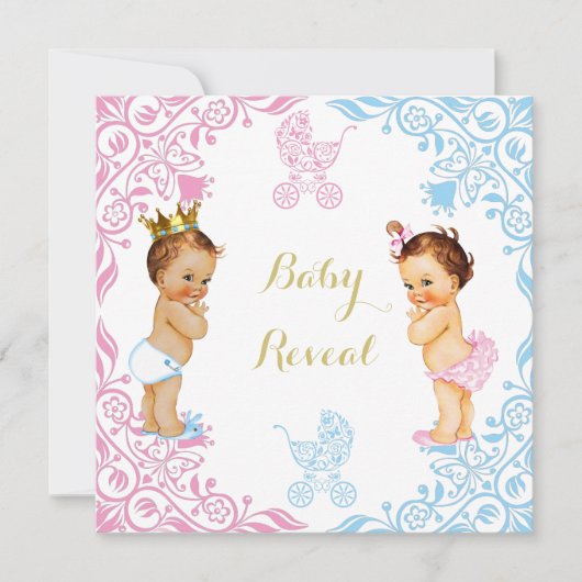 Baby Reveal Baby shower Invitation Kaart (Voorkant)