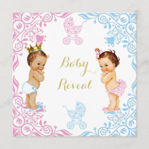 Baby Reveal Baby shower Invitation Kaart