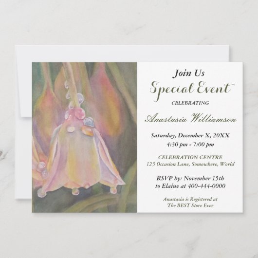 BABY REVEAL PARTY EVENT UITNODIGEN KAART (Voorkant)