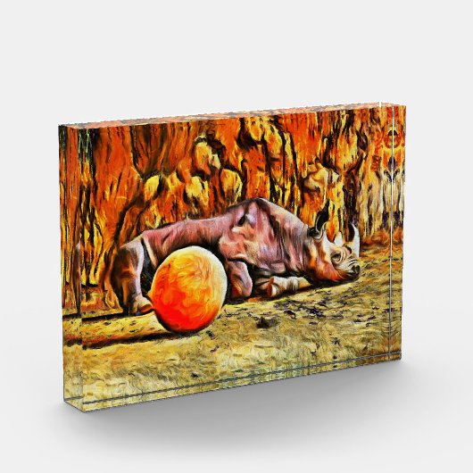 Baby Rhino Acrylblok Fotoblokken (Links)