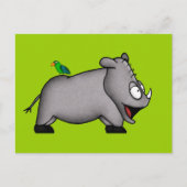 Baby Rhino Briefkaart (Voorkant)