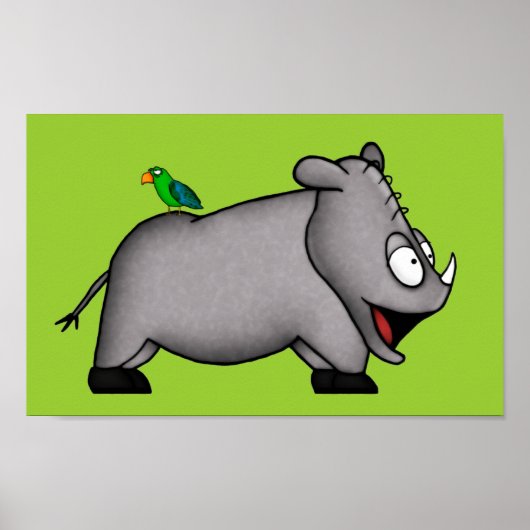 Baby Rhino Poster (Voorkant)