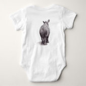 Baby Rhino Rumpoceros Romper (Achterkant)