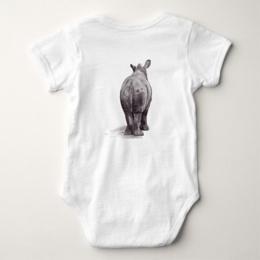 Baby Rhino Rumpoceros Romper (Achterkant)