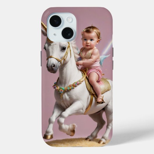 Baby rijden op een eenhoorn Case-Mate iPhone case (Achterkant)