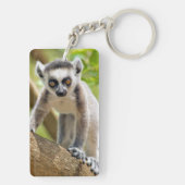 Baby ringstaartmaki sleutelhanger (achterkant)