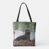 Baby River Otter Tote Bag (Achterkant)