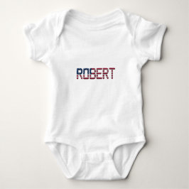 Baby Robert Patriot USA Sterren en Strepen Naam Romper