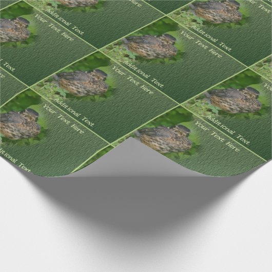 Baby Robin Fledgling Bird Natuur gepersonaliseerd Cadeaupapier (Hoek)