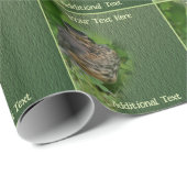 Baby Robin Fledgling Bird Natuur gepersonaliseerd Cadeaupapier (Rol Hoek)
