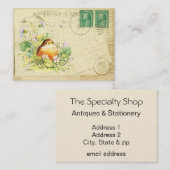 Baby Robin met Violets Visitekaartje (Voorkant / Achterkant)