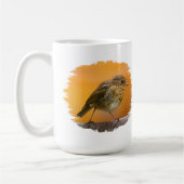Baby Robin op een boomtak Koffiemok (Links)