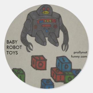 Baby Robot Toys Ronde Sticker